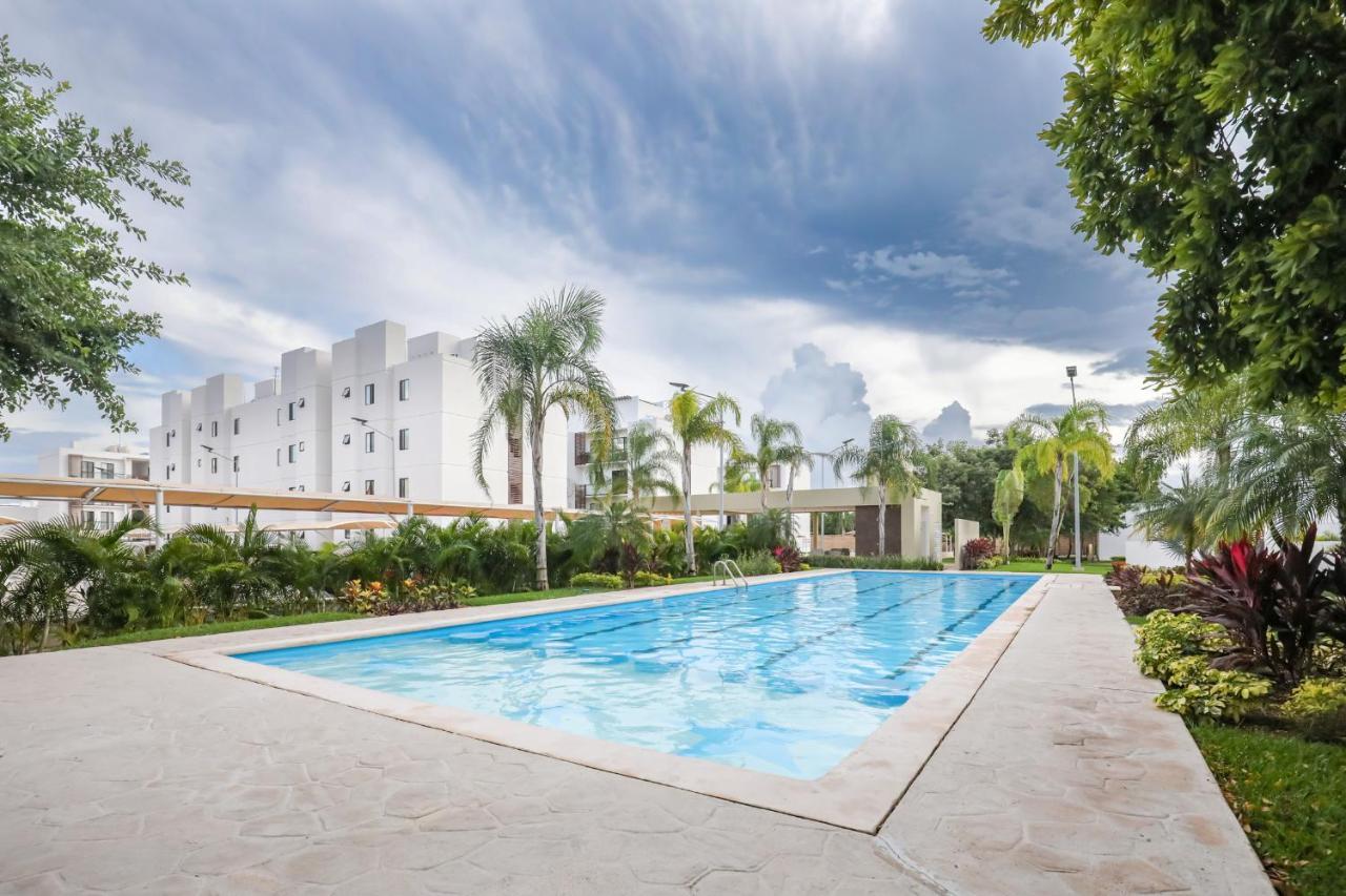 Departamento Lirios Residencial Para 5 Alberca Cancun Dış mekan fotoğraf